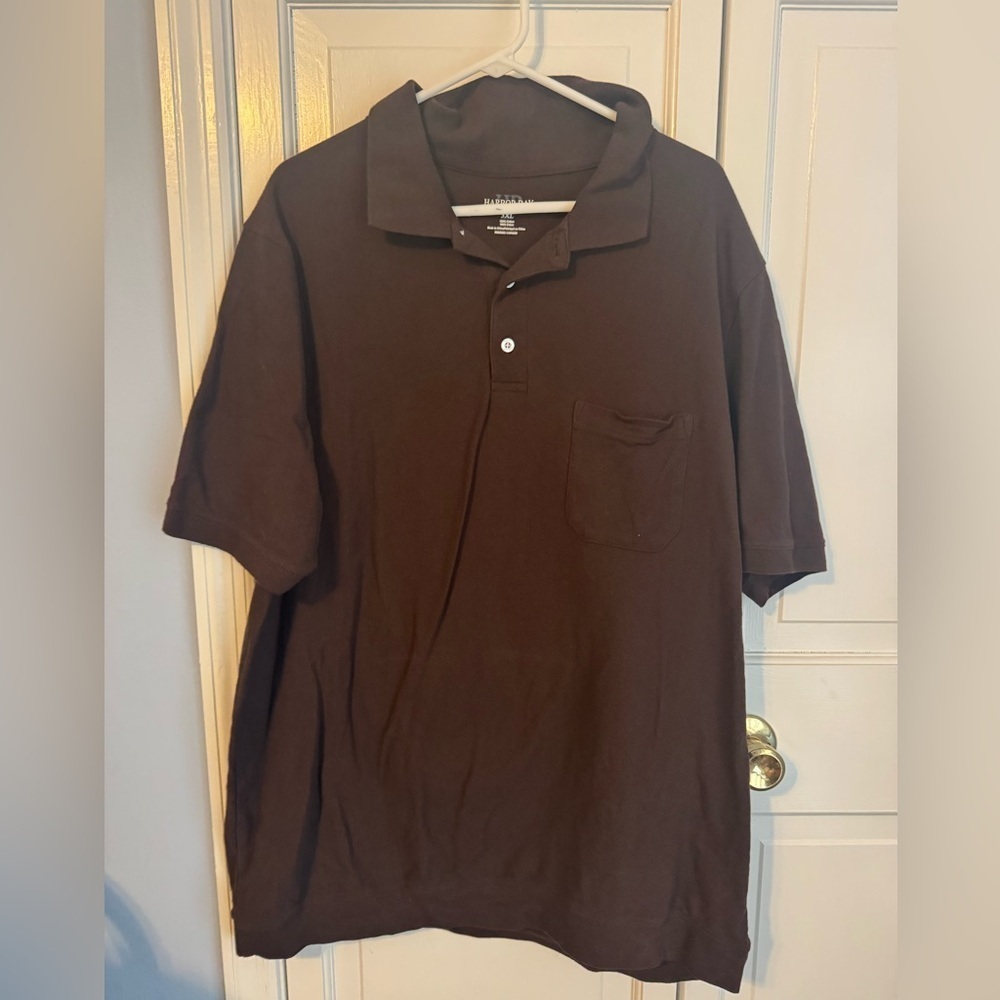 Men’s Classic Polo with Pocket, Big & Talk 3x Brown